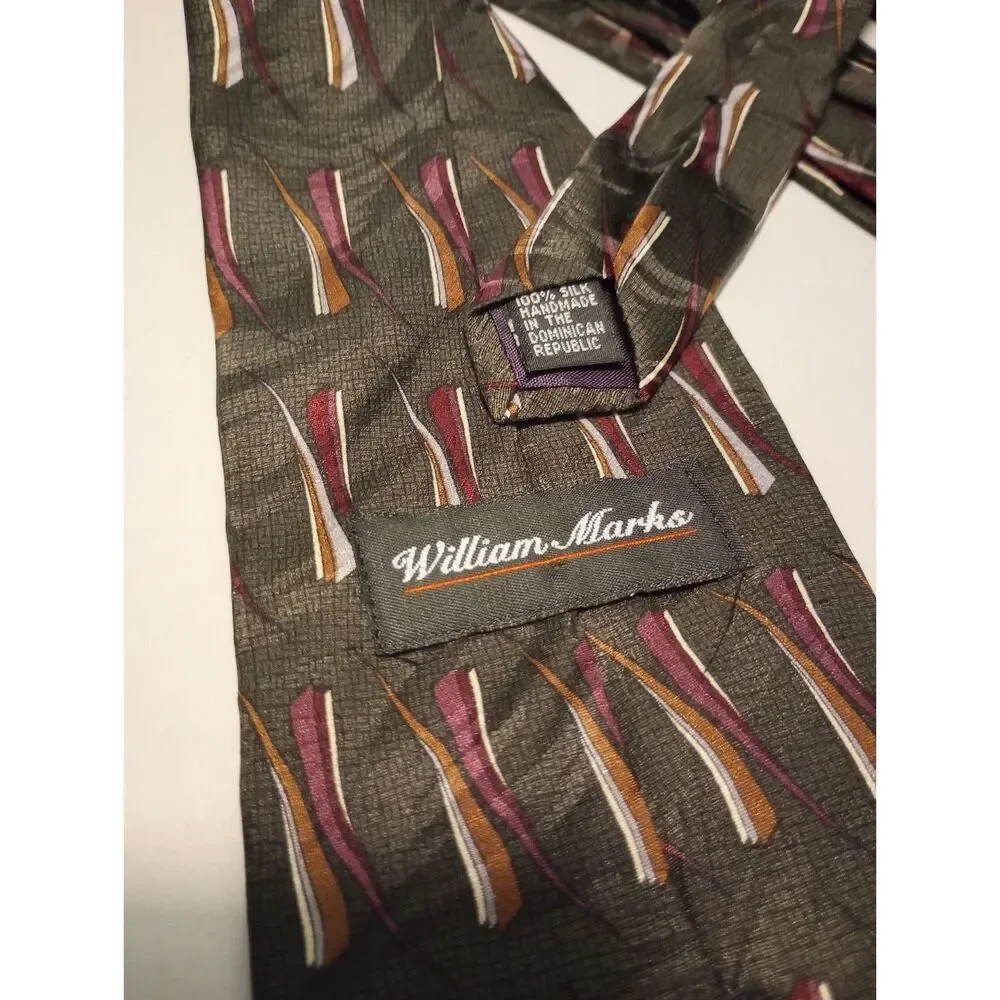 William Marks 100% Silk Men's Neck Tie 59 inches long